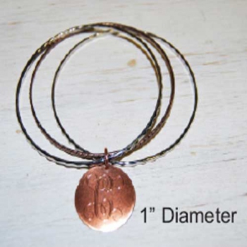 Copper and Silver Bangle Bracelet