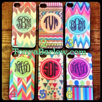 Monogrammed iPhone Cases