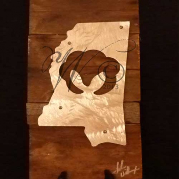 Mississippi Cotton Metal & Reclaimed Wood Art Mississippi Cotton Metal & Reclaimed Wood Art