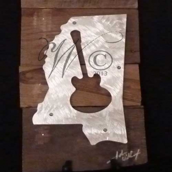 Mississippi Music Metal & Reclaimed Wood Art