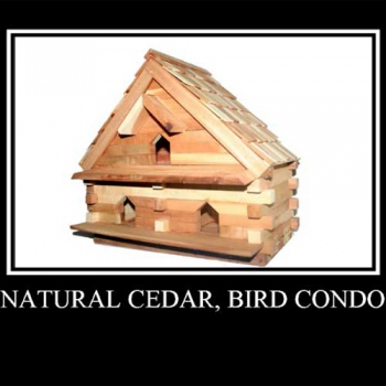 Bird Condo, Natural Cedar