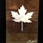 Maple Leaf Metal & Reclaimed Wood Art