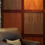 Modern Mahogany Maple Walnut Cherry Rosewood and Zebra Wood Wall Paneling