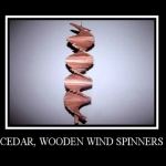 Wooden Wind Spinners, Cedar