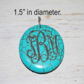 Large Turquoise Pendant Round Large Turquoise Pendant Round