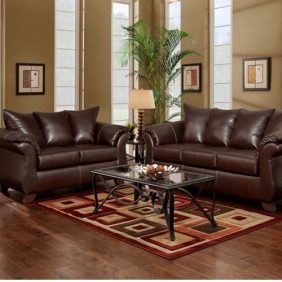 Sofa and Loveseat, Taos Mahogany Sofa and Loveseat, Taos Mahogany