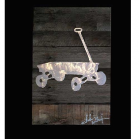 Wagon Metal & Reclaimed Wood Art Wagon Metal & Reclaimed Wood Art