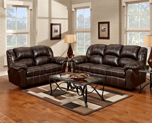 Sofa and Loveseat, Brandon Leather Reclining