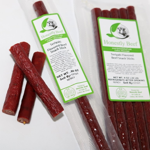 Teriyaki Smoked Beef Snack Sticks