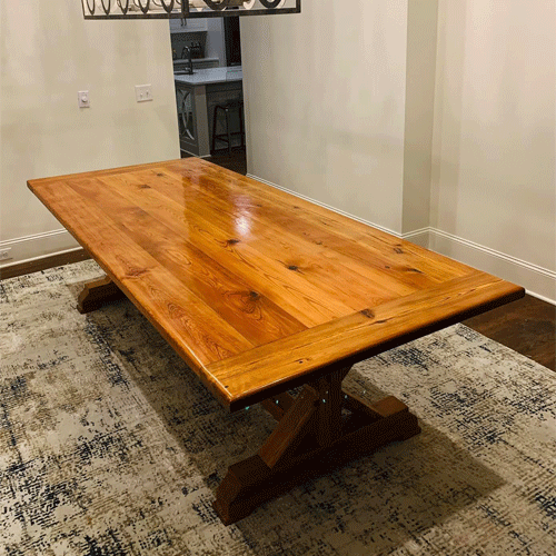 Dining Table, Custom-made from reclaimed wood