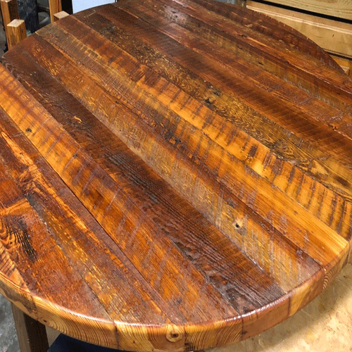 Reclaimed Wood Round Dining Table
