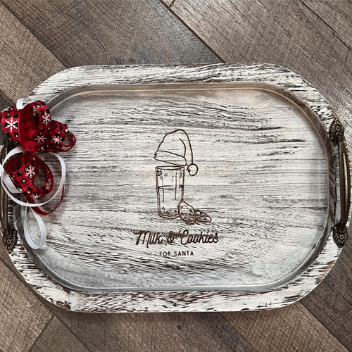 Milk and Cookies Tray, Custom