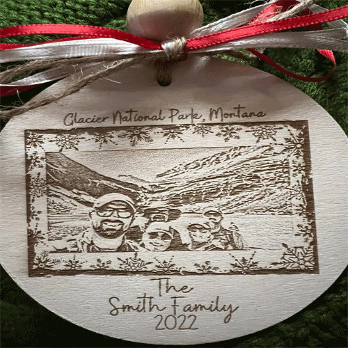 Family Trip Ornament, Custom