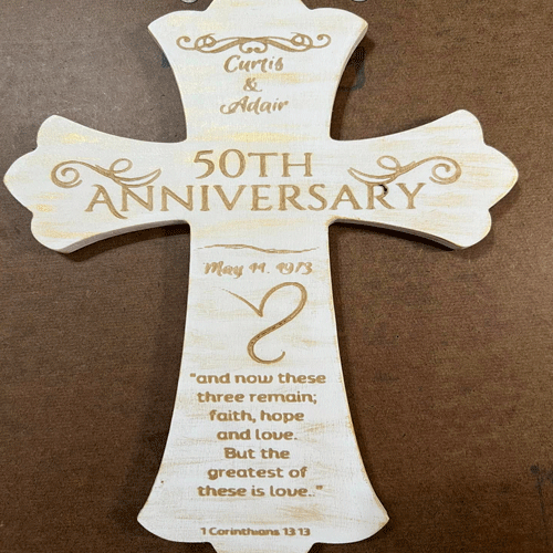 Anniversary Cross, Personalized