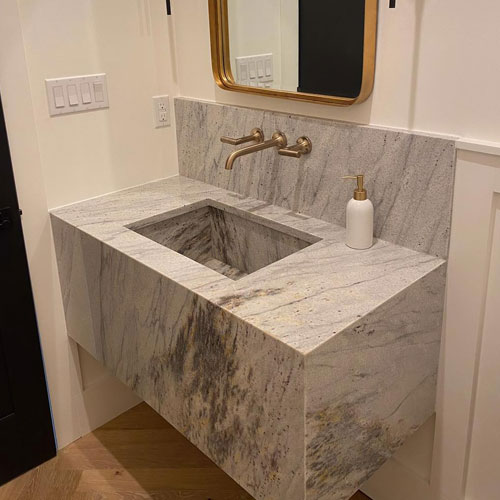 Bathroom Vanity, Fabricated Natural Stone