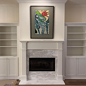 Fireplace Surround, Fabricated Natural Stone