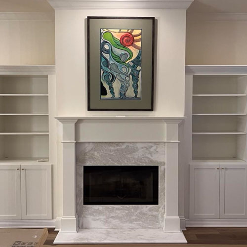 Fireplace Surround, Fabricated Natural Stone