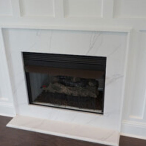 Fireplace Surround, Custom Fabricated Stone