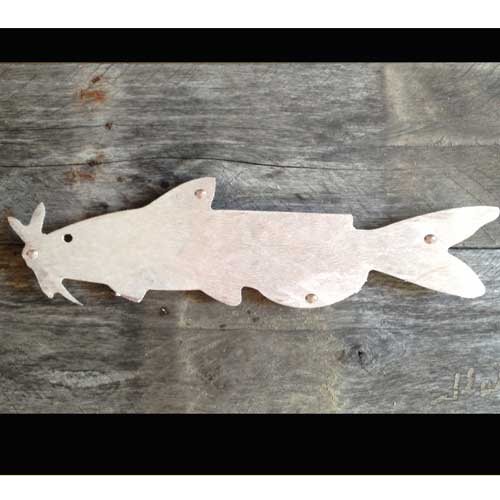 Catfish Metal & Reclaimed Wood Art