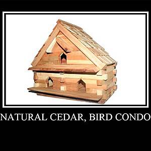 Bird Condo, Natural Cedar