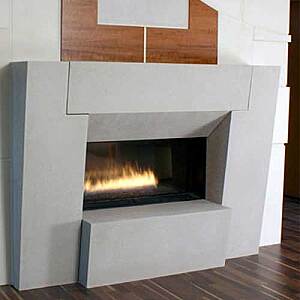 Loft Contemporary Stone Mantel Surround