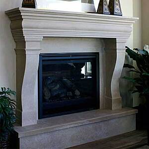 Monaco Cast Stone Mantel