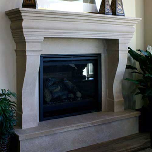 Monaco Cast Stone Mantel