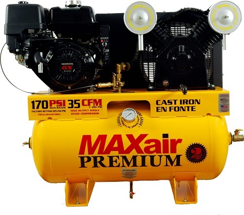 MaxAir 11 hp Honda Electric Start Air Compressor
