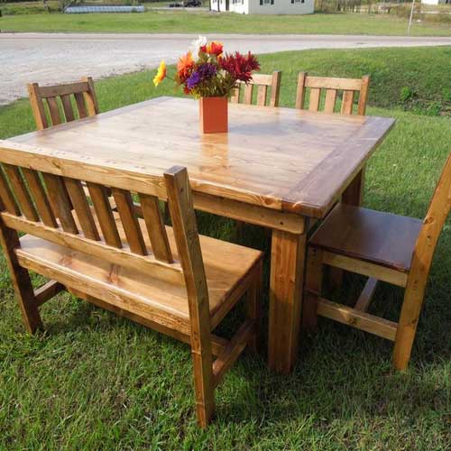 Farm Table, Custom with Bench