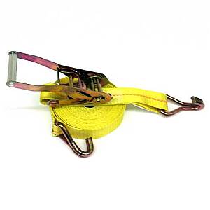 Ratchet Tie Down Strap with Wire-Formed Hook, 27 ft., WLL 1500 lbs.