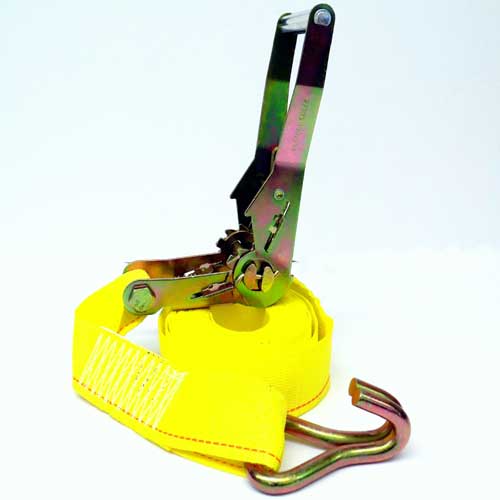 Ratchet Tie Down Strap, 15 ft. Yellow