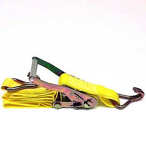 Ratchet Tie Down Strap, 25 ft. Yellow