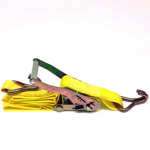 Ratchet Tie Down Strap, 25 ft. Yellow