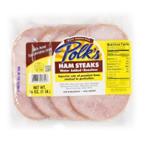 Ham Steaks VACPAC 4 Slices, Polk's