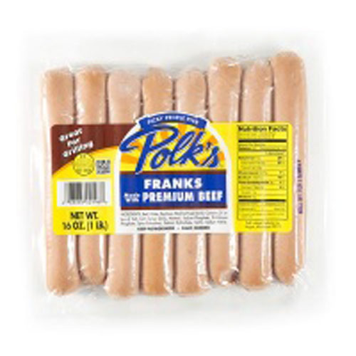 Polk's Premium Beef Franks, 5/1