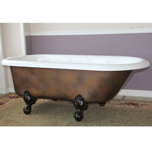Aged Copper Dark Bronze Finish Bathtub