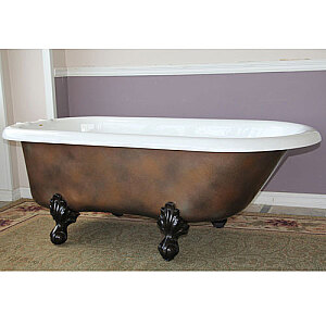 Aged Copper Dark Bronze Finish Bathtub