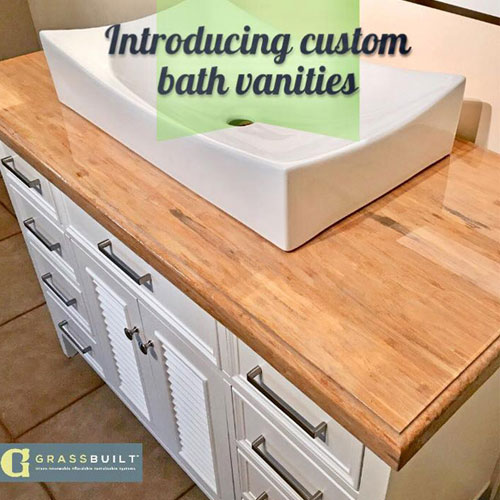 Bamboo Bath Vanity, Custom Built