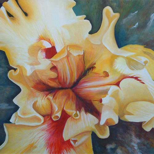 Adorned in Red Oil Painting