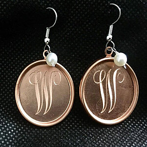Copper Pearl Earrings