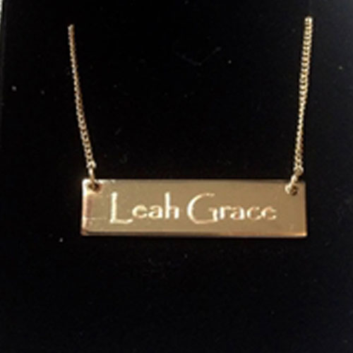 Monogram Bar Necklace