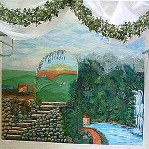 Italy Bath Tub Mural