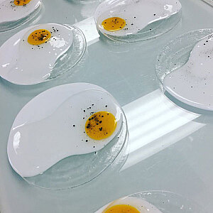 Stained Glass Egg Plates