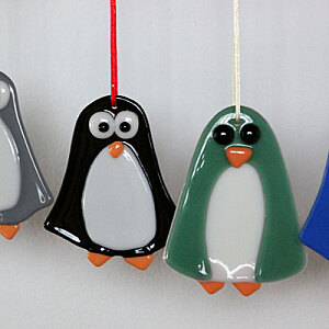 Stained Glass Penguin Ornament