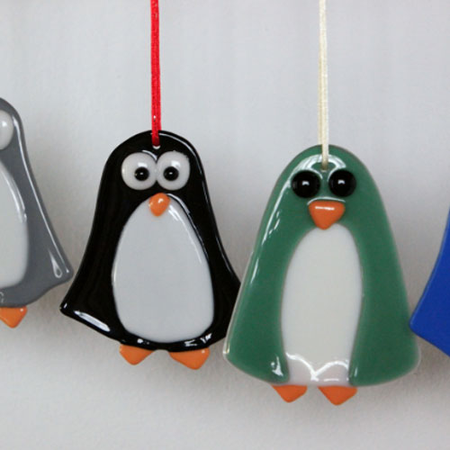 Stained Glass Penguin Ornament