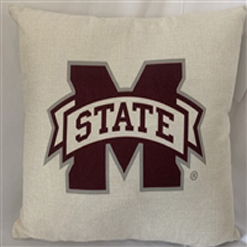 MState Logo Linen Pillow