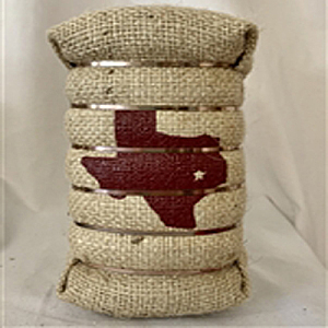 Texas Maroon 6 Inch Cotton Bale