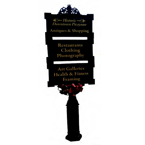 Decorative Metal Sign Post